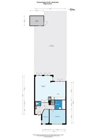 Floorplan - Paramariboplein 39H, 1058 AP Amsterdam